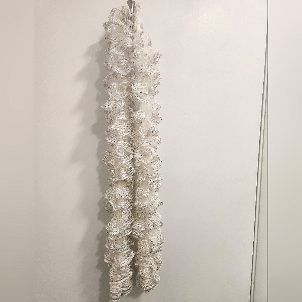 Champagne Handmade Ruffle Scarf Size M